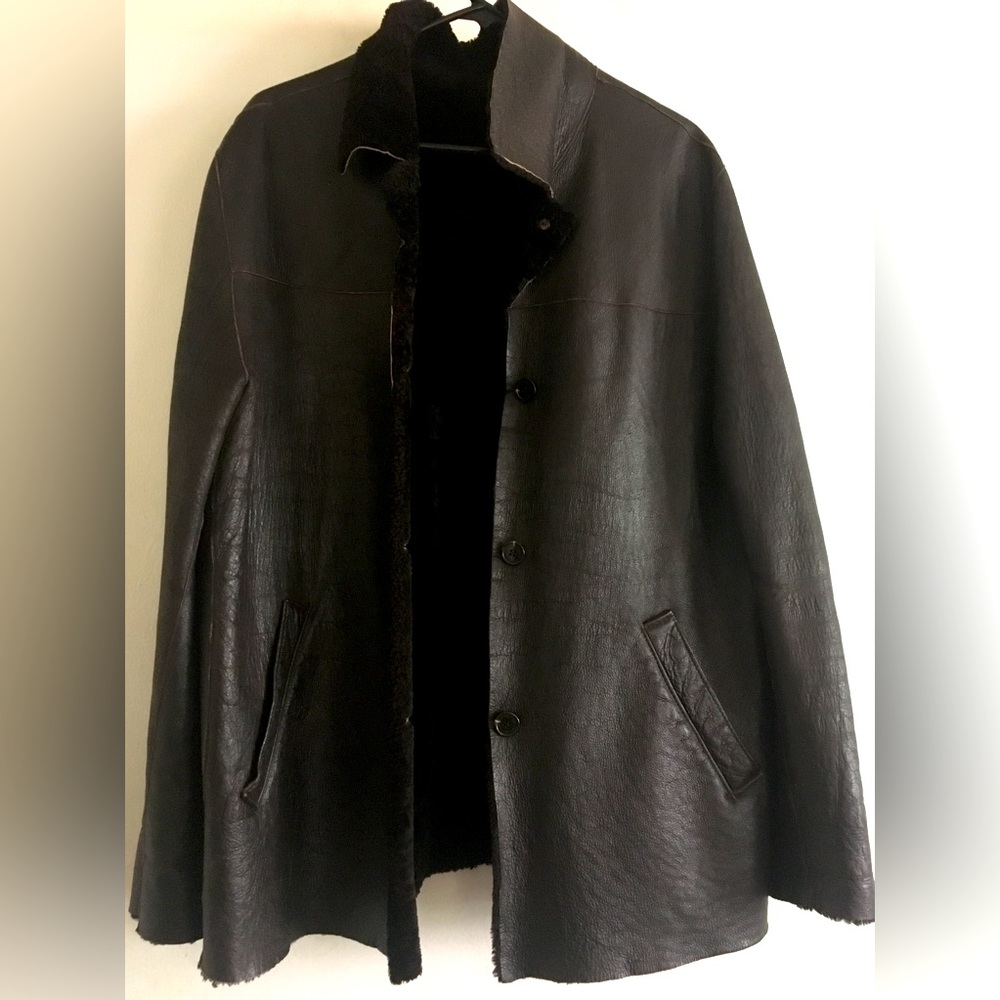 Marc New York 100% shearling coat Varvatos style